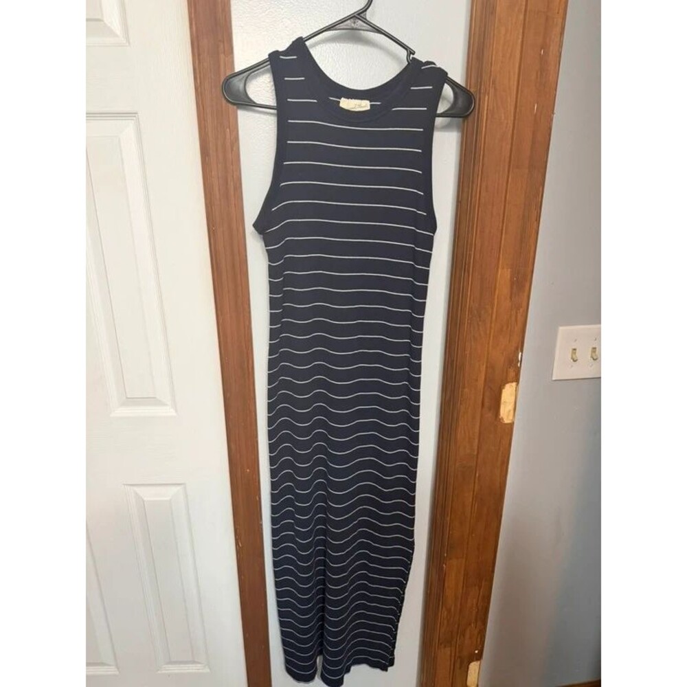 Universal Thread Women’s Striped Sleeveless Midi/Maxi Dress Size Large Navy